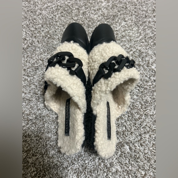 Anthropologie Kelsi Dagger Brooklyn Mules FauxFur Lined Shoes Size 8 - Picture 3 of 7